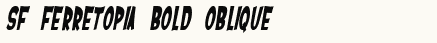 font шрифт SF Ferretopia Bold Oblique