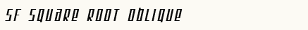 font шрифт SF Square Root Oblique