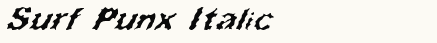 font шрифт Surf Punx Italic