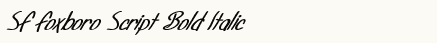 font шрифт SF Foxboro Script Bold Italic