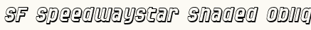 font шрифт SF Speedwaystar Shaded Oblique