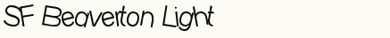 font шрифт SF Beaverton Light