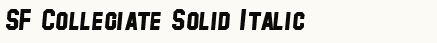 font шрифт SF Collegiate Solid Italic
