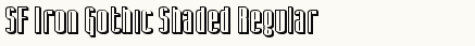 font шрифт SF Iron Gothic Shaded