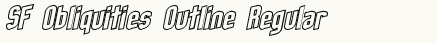font шрифт SF Obliquities Outline