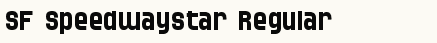 font шрифт SF Speedwaystar