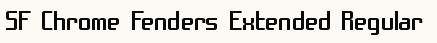 font шрифт SF Chrome Fenders Extended