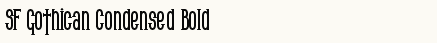 font шрифт SF Gothican Condensed Bold