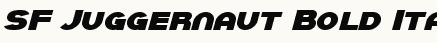 font шрифт SF Juggernaut Bold Italic