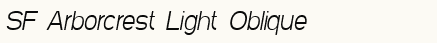 font шрифт SF Arborcrest Light Oblique