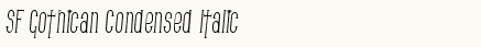 font шрифт SF Gothican Condensed Italic