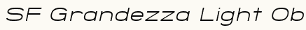 font шрифт SF Grandezza Light Oblique