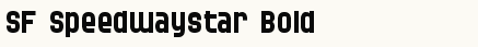 font шрифт SF Speedwaystar Bold