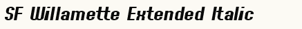 font шрифт SF Willamette Extended Italic
