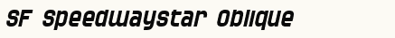 font шрифт SF Speedwaystar Oblique