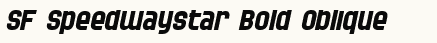 font шрифт SF Speedwaystar Bold Oblique