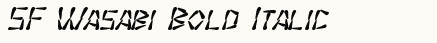 font шрифт SF Wasabi Bold Italic