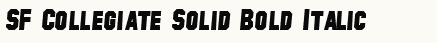 font шрифт SF Collegiate Solid Bold Italic
