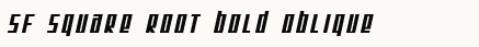 font шрифт SF Square Root Bold Oblique