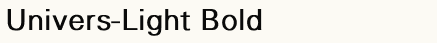 font шрифт Univers-Light Bold
