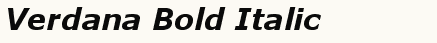 font шрифт Verdana Bold Italic
