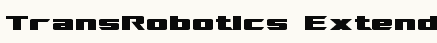 font шрифт TransRobotics Extended