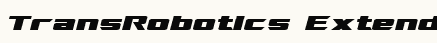 font шрифт TransRobotics Extended Italic