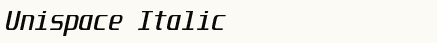 font шрифт Unispace Italic