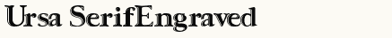 font шрифт Ursa SerifEngraved
