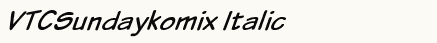 font шрифт VTCSundaykomixItalic