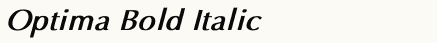 font шрифт Optima Bold Italic