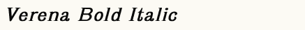 font шрифт Verena Bold Italic