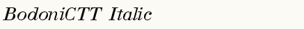font шрифт BodoniCTT Italic