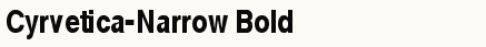 font шрифт Cyrvetica-Narrow Bold