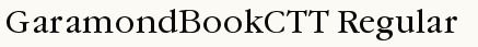 font шрифт GaramondBookCTT