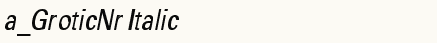 font шрифт a_GroticNr Italic