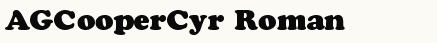font шрифт AGCooperCyr Roman