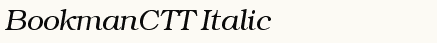 font шрифт BookmanCTT Italic
