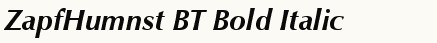 font шрифт ZapfHumnst BT Bold Italic