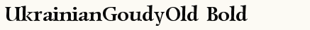 font шрифт UkrainianGoudyOld Bold