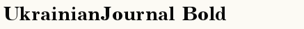 font шрифт UkrainianJournal Bold