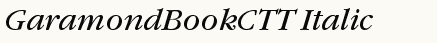 font шрифт GaramondBookCTT Italic
