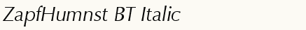 font шрифт ZapfHumnst BT Italic