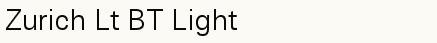 font шрифт Zurich Lt BT Light
