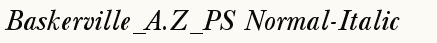 font шрифт Baskerville_A.Z_PS Normal-Italic