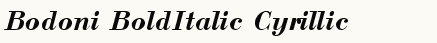 font шрифт Bodoni BoldItalic Cyrillic