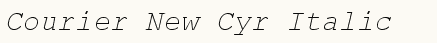 font шрифт Courier New Cyr Italic
