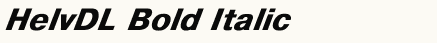 font шрифт HelvDL Bold Italic