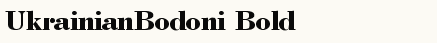 font шрифт UkrainianBodoni Bold