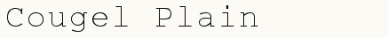 font шрифт Cougel Plain:001.001